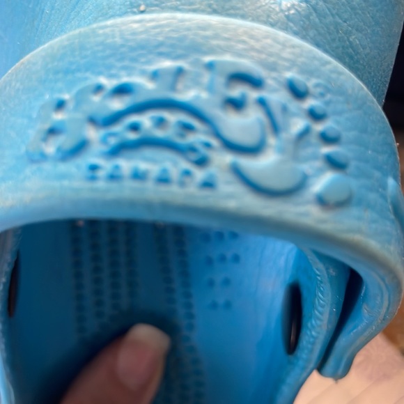 Holey Soles Kids water shoes slip on blue size 12 toddler - Picture 7 of 8